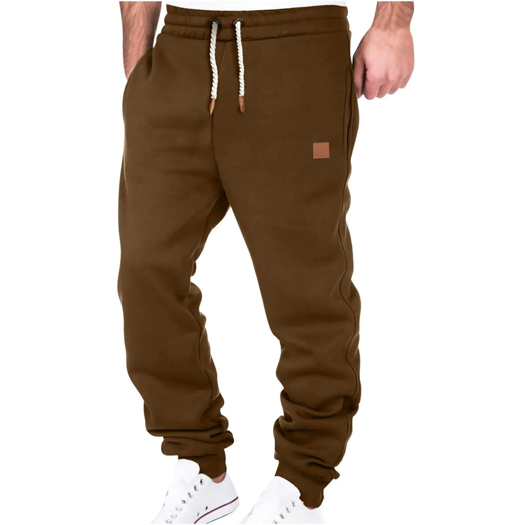 Mens Pants Outdoor Athletic Joggers Pants 2024 Sweatpants for Men Straight Fit Drawstring Cargo Pants with Pocket Pantalones de Hombre