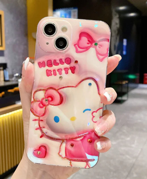 Blue Light iPhone 7 Case with Cute Hello Kitty Design